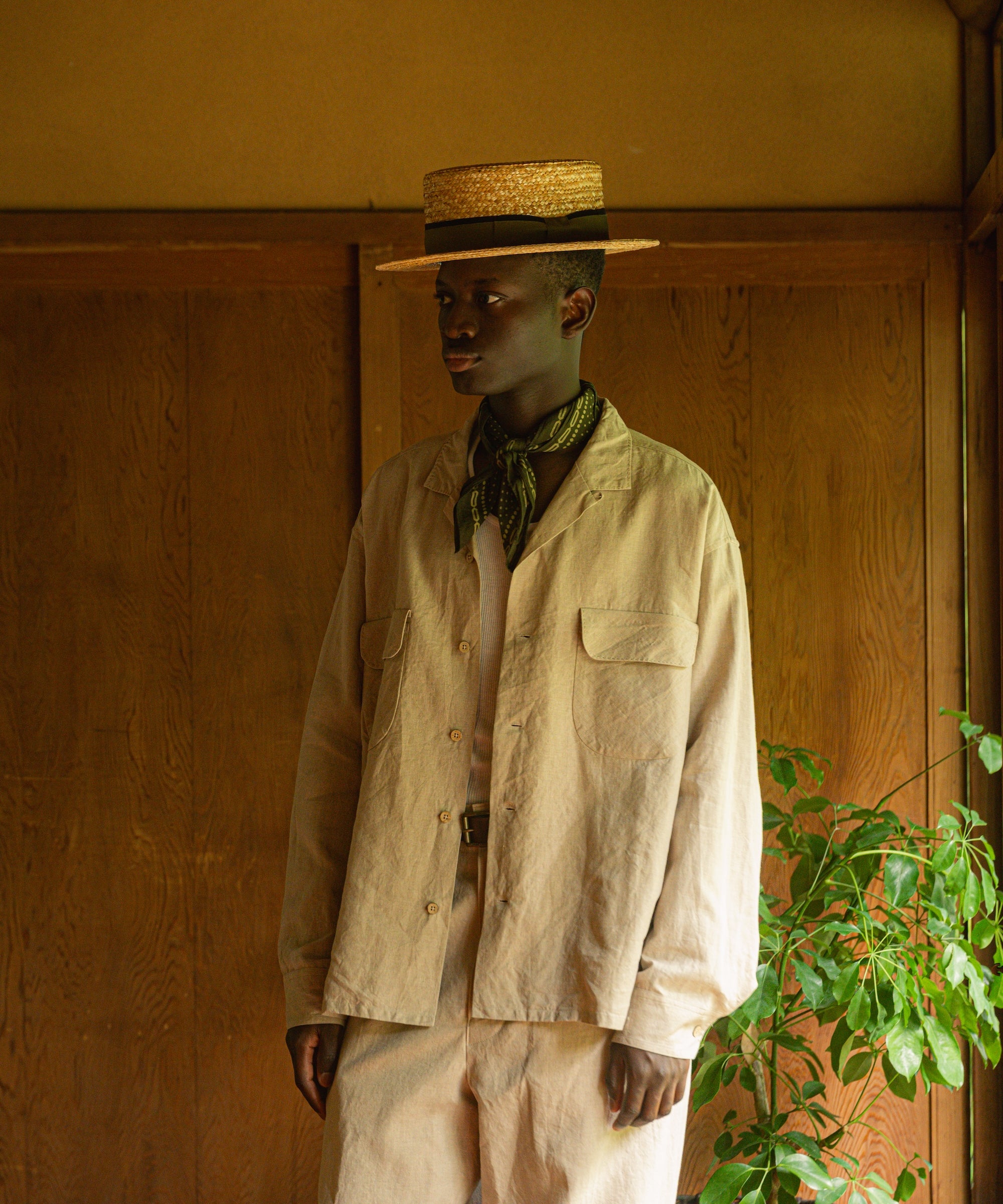 FARMAR OPEN COLLAR SHIRT
