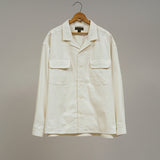 OPEN COLLAR SH LINEN FLEECE