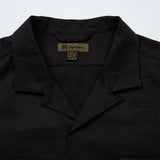 OPEN COLLAR SH LINEN FLEECE