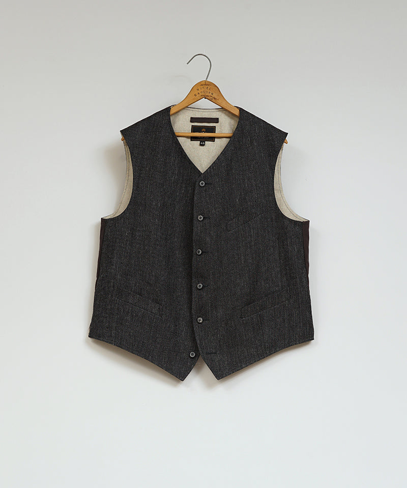 COBBLER VEST HEMP STRIPE