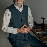 COBBLER VEST HEMP STRIPE