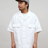 OPEN COLLAR SHIRT LINEN TWILL