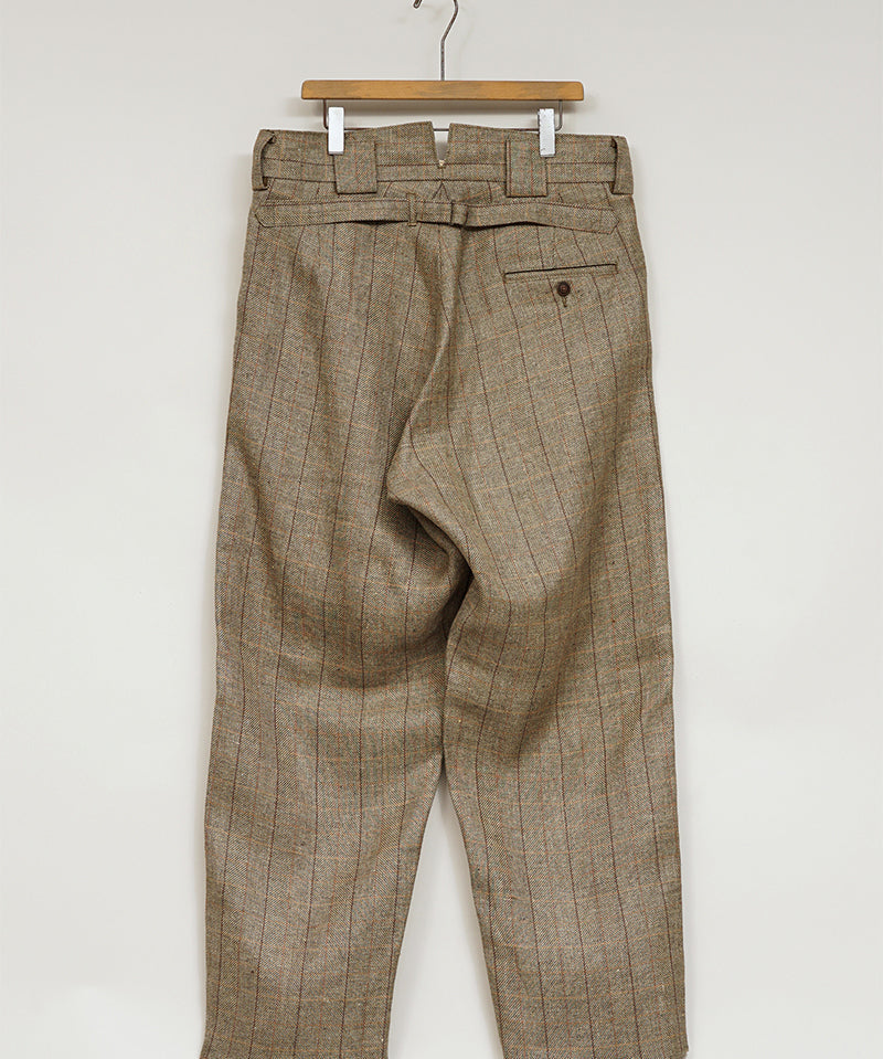 ENGINEER PANT HEMP LINEN CHECK