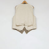 ENGINEER VEST HEMP LINEN CHECK
