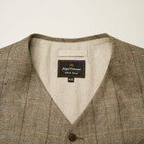 ENGINEER VEST HEMP LINEN CHECK