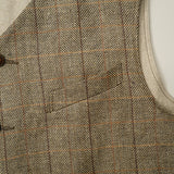 ENGINEER VEST HEMP LINEN CHECK