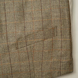 ENGINEER VEST HEMP LINEN CHECK