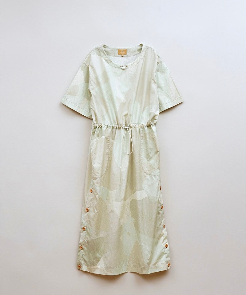 SHORT SLEEVE DRESS COTTON CAMO