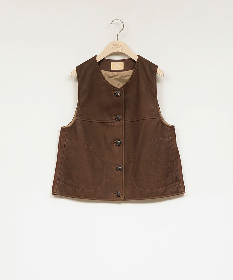 LEATHER JERKIN VEST