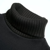 TURTLE NECK WAFFLE BLACK