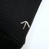 TURTLE NECK WAFFLE BLACK