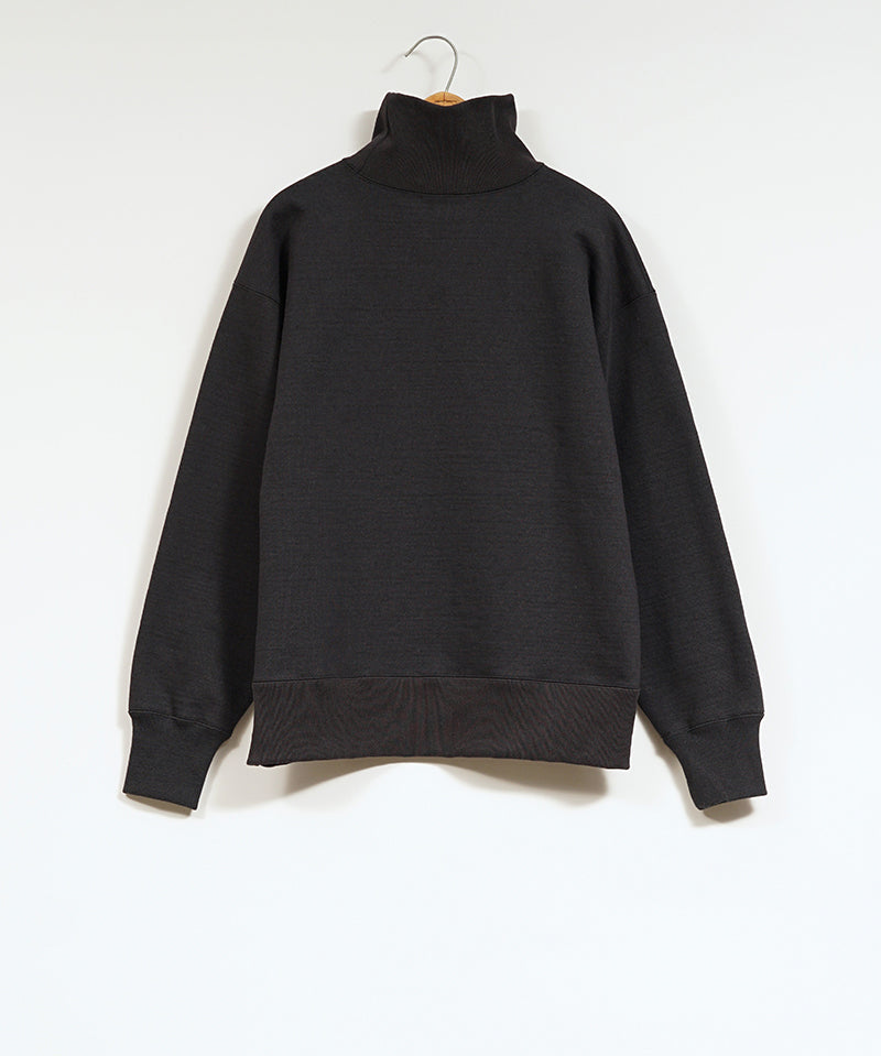 HIGH NECK SWEAT SHIRT BLACK