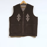 ZIP UP VEST RAG JACQUARD