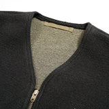 ZIP UP VEST RAG JACQUARD