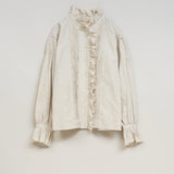 GATHER COLLAR BLOUSE C/L