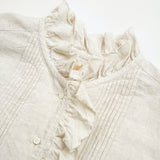 GATHER COLLAR BLOUSE C/L