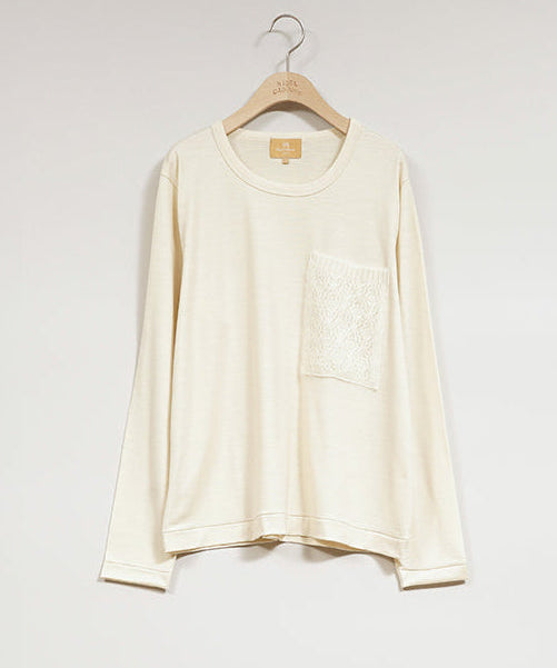 LACEY KNIT POCKET T-SHIRT