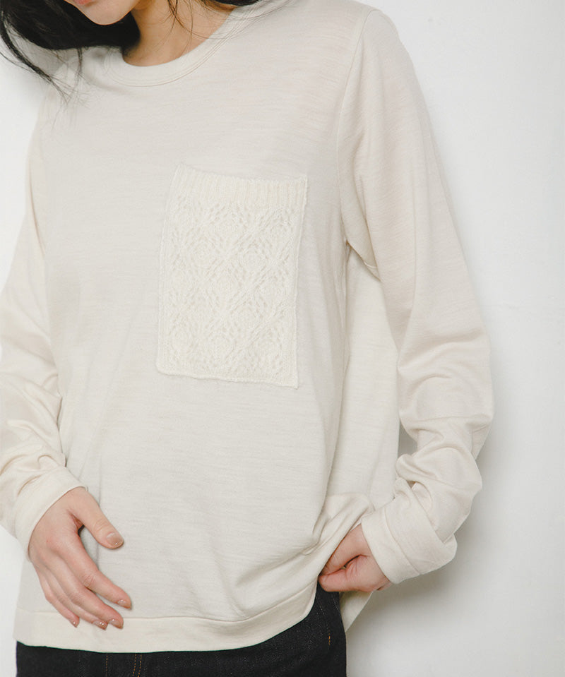 LACEY KNIT POCKET T-SHIRT