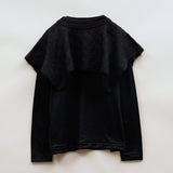 LACEY KNIT COLLAR T-SHIRT