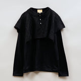 LACEY KNIT COLLAR T-SHIRT