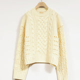 MIX CABLE CREW NECK