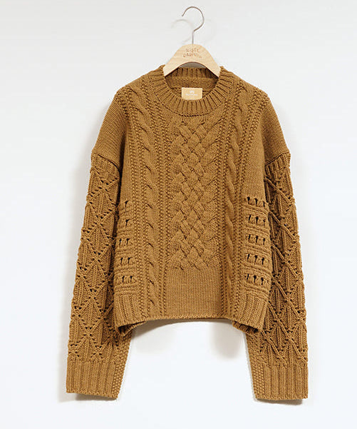 MIX CABLE CREW NECK