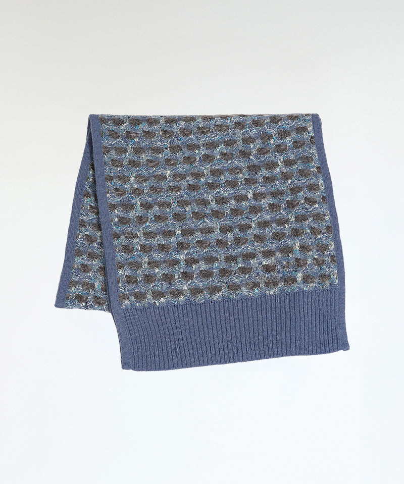 KNIT STOLE FANCY TWEED