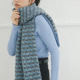 KNIT STOLE FANCY TWEED