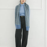 KNIT STOLE FANCY TWEED