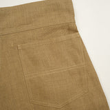Side button coverall pant khaki