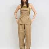 selvaged apron top khaki