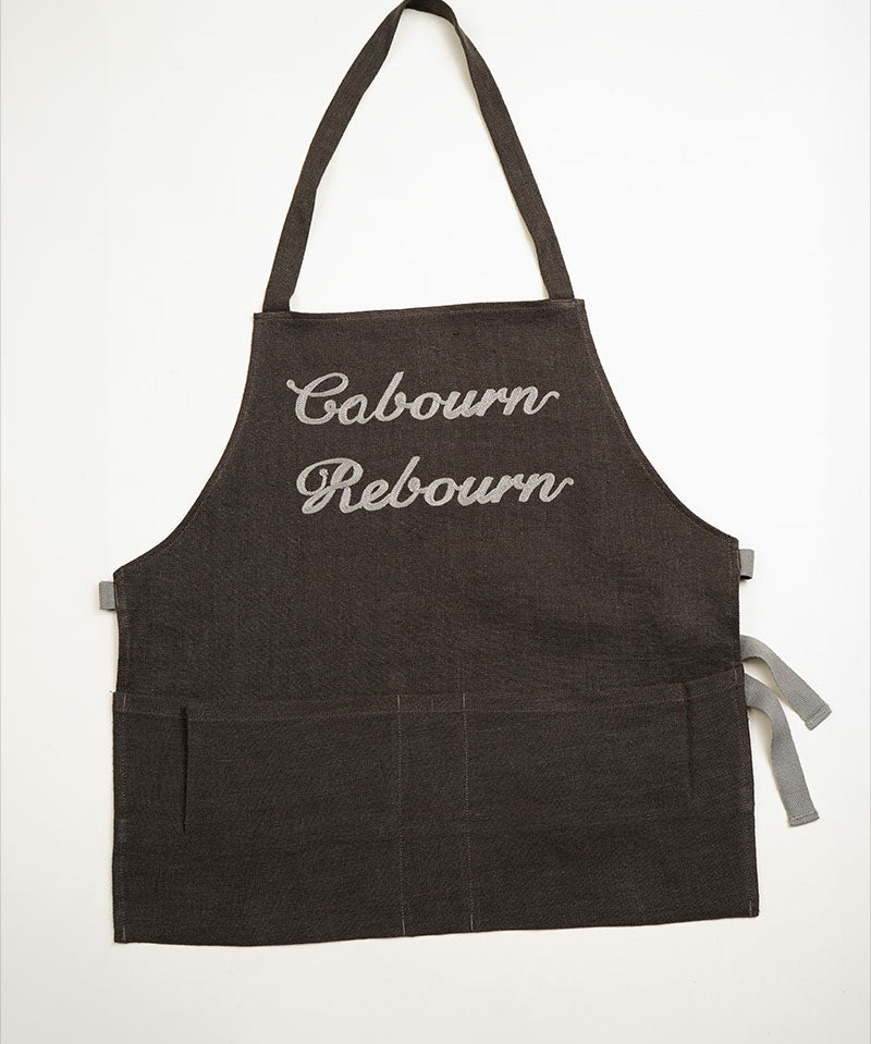 selvaged apron top dk grey