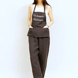 selvaged apron top dk grey