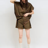 Camo Pullover short brown