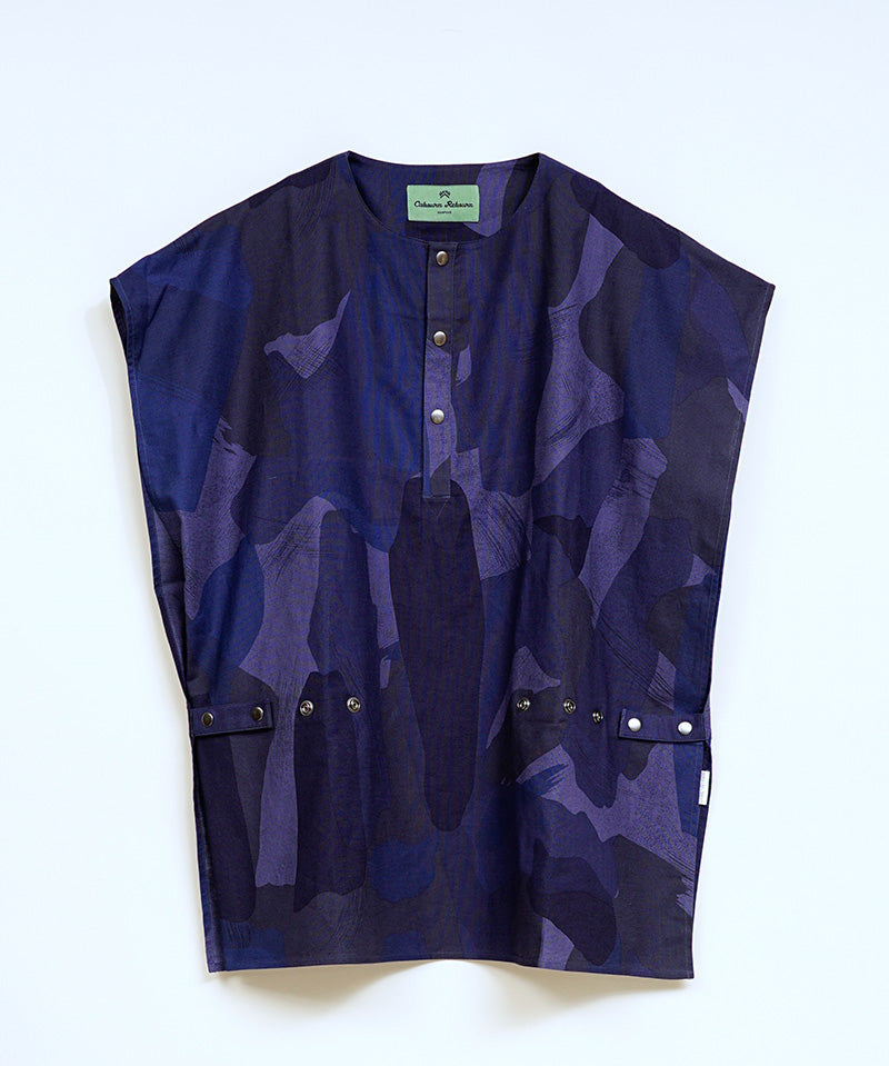 Camo Pullover short blue