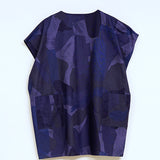 Camo Pullover short blue
