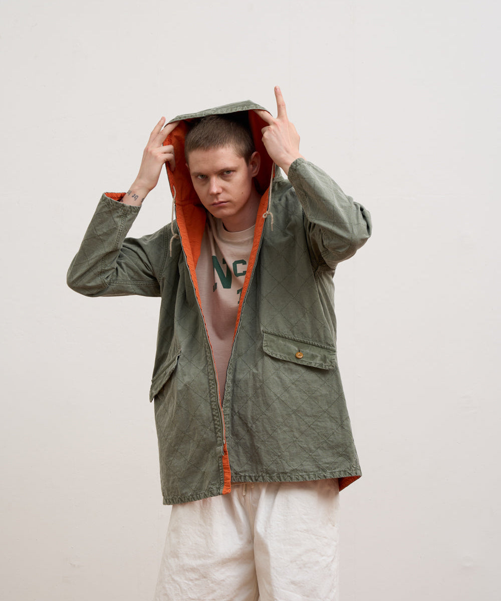 QUILTING DECK COAT RIPSTOP REV