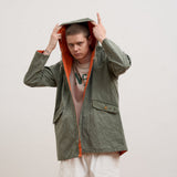 QUILTING DECK COAT RIPSTOP REVERSIBLE