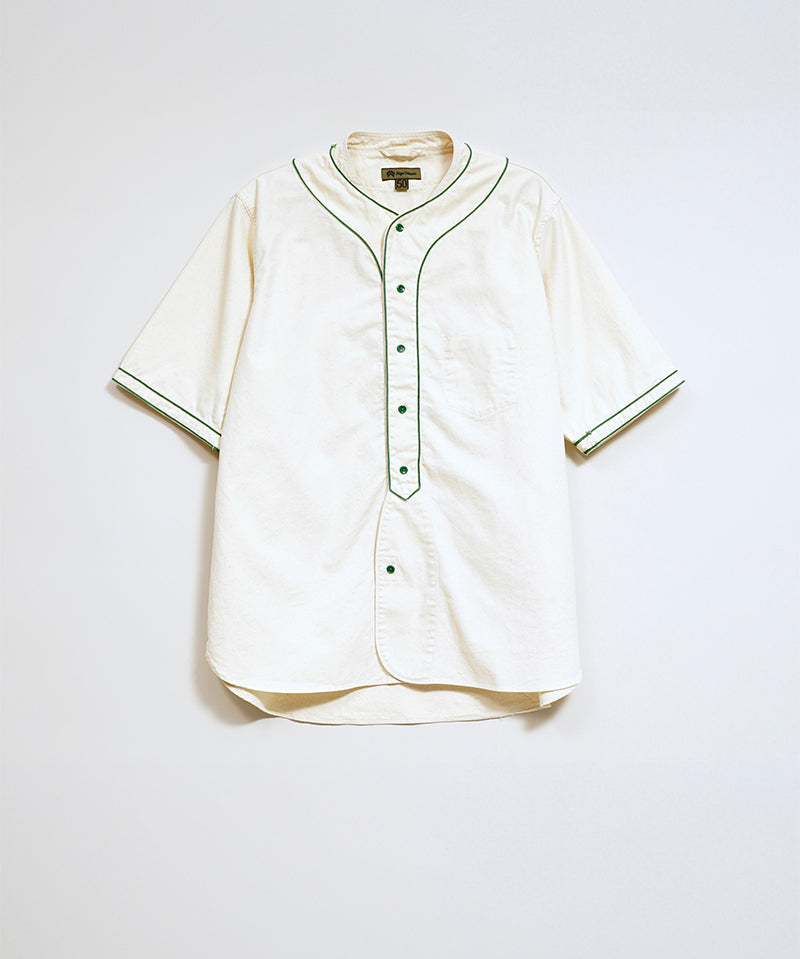 BASEBALL SHIRT SHORT SLEEVE COTTON TWILL