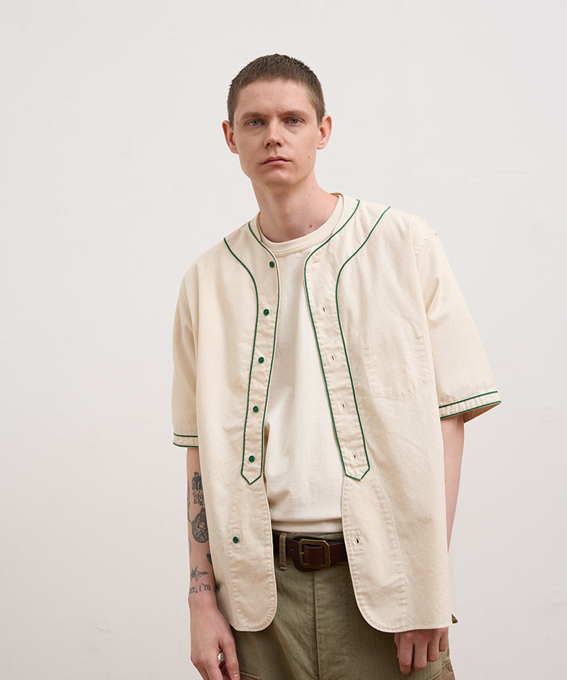 BASEBALL SHIRT SHORT SLEEVE COTTON TWILL