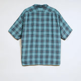 OPEN COLLAR SHIRT RAYON CHECK