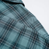 OPEN COLLAR SHIRT RAYON CHECK
