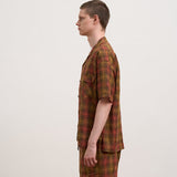 OPEN COLLAR SHIRT - HEMP CHECK
