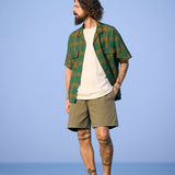 OPEN COLLAR SHIRT - HEMP CHECK