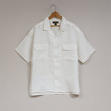 OPEN COLLAR SHIRT LINEN TWILL