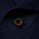 OPEN COLLAR SH　LINEN INDIGO