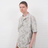 OPEN COLLAR SHIRT SHORT SLEEVE TATTOO