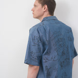 OPEN COLLAR SHIRT SHORT SLEEVE TATTOO