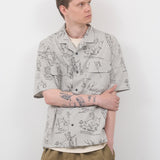 OPEN COLLAR SHIRT SHORT SLEEVE TATTOO