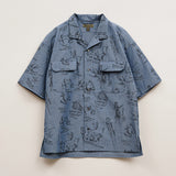 OPEN COLLAR SHIRT SHORT SLEEVE TATTOO